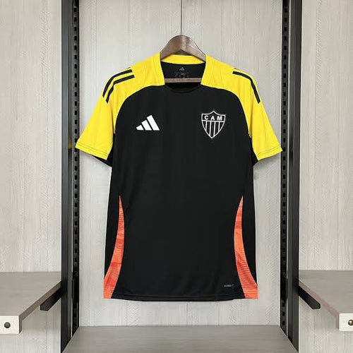 Camisa Atletico Mineiro Treino Tiro 24 Adidas Torcedor - Preta e Amarela