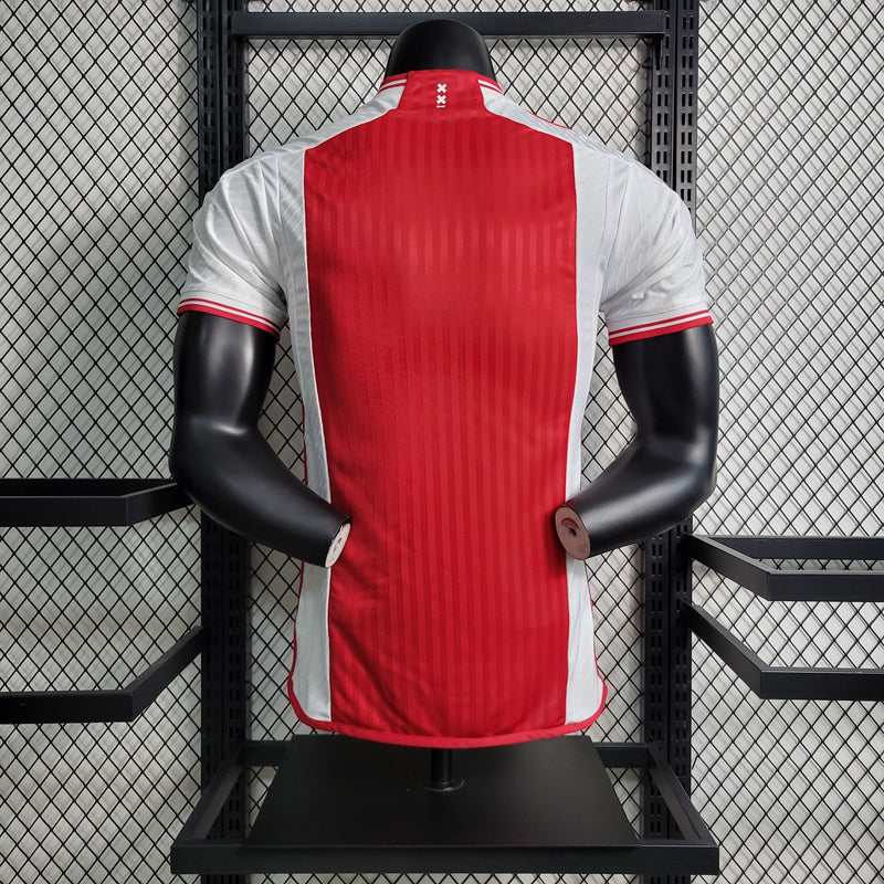 Camisa Ajax I 23/24 Branca e Vermelha - Adidas - Masculino Jogador